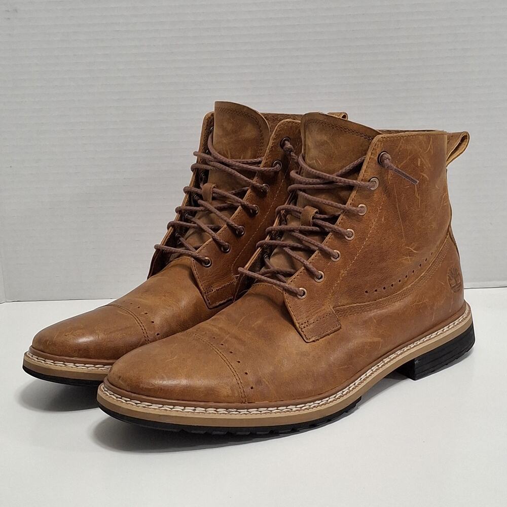 Timberland Camel Leather Men's Boots Size 9.5